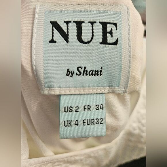 NWOT Nue by Shani white fit and flare dress size 2 - Picture 4 of 4